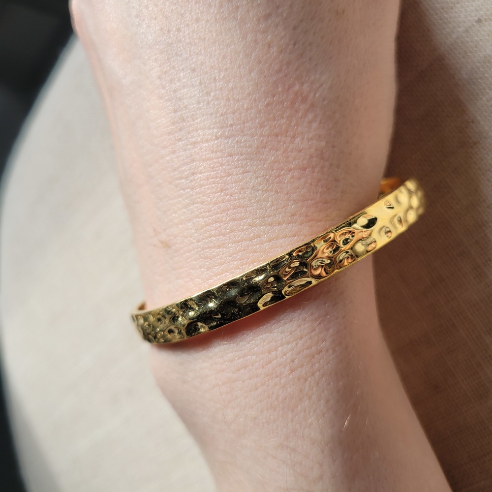 Lilly Pulitzer Goldtone Hammered Bangle Bracelet